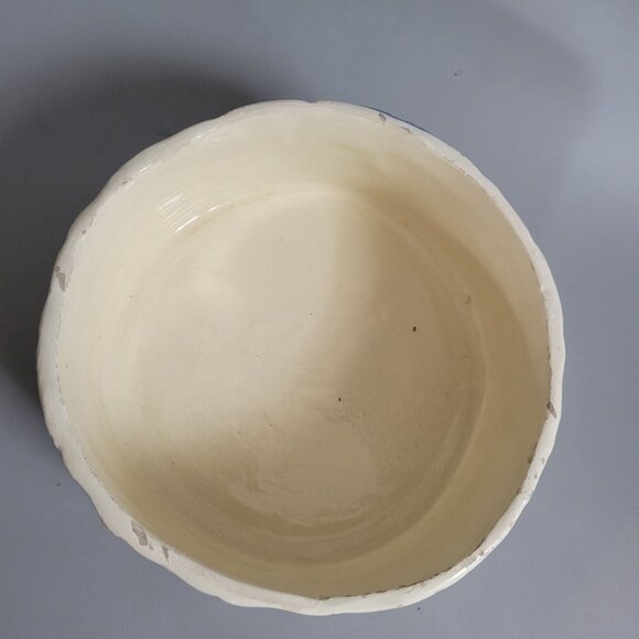 Handpainted Ceramic Capodiamante Floral Trinket Box With Raised Rose Design Made - Picture 9 of 9